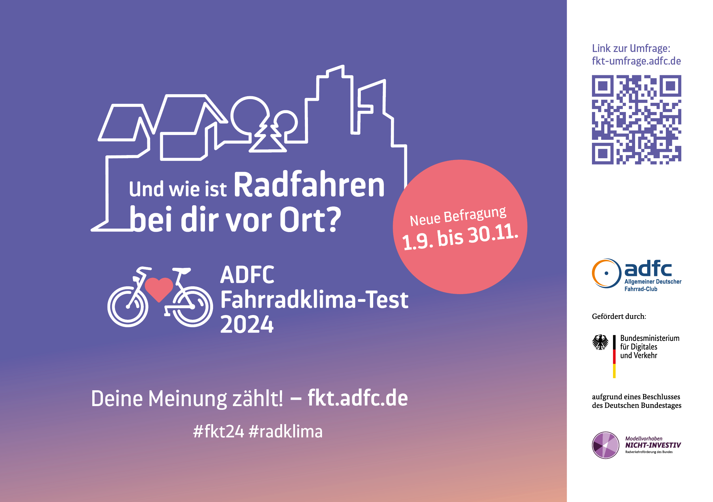 Macht Fahrradfahren in deiner Stadt Spaß oder ist es stressig? | Umfrage ADFC