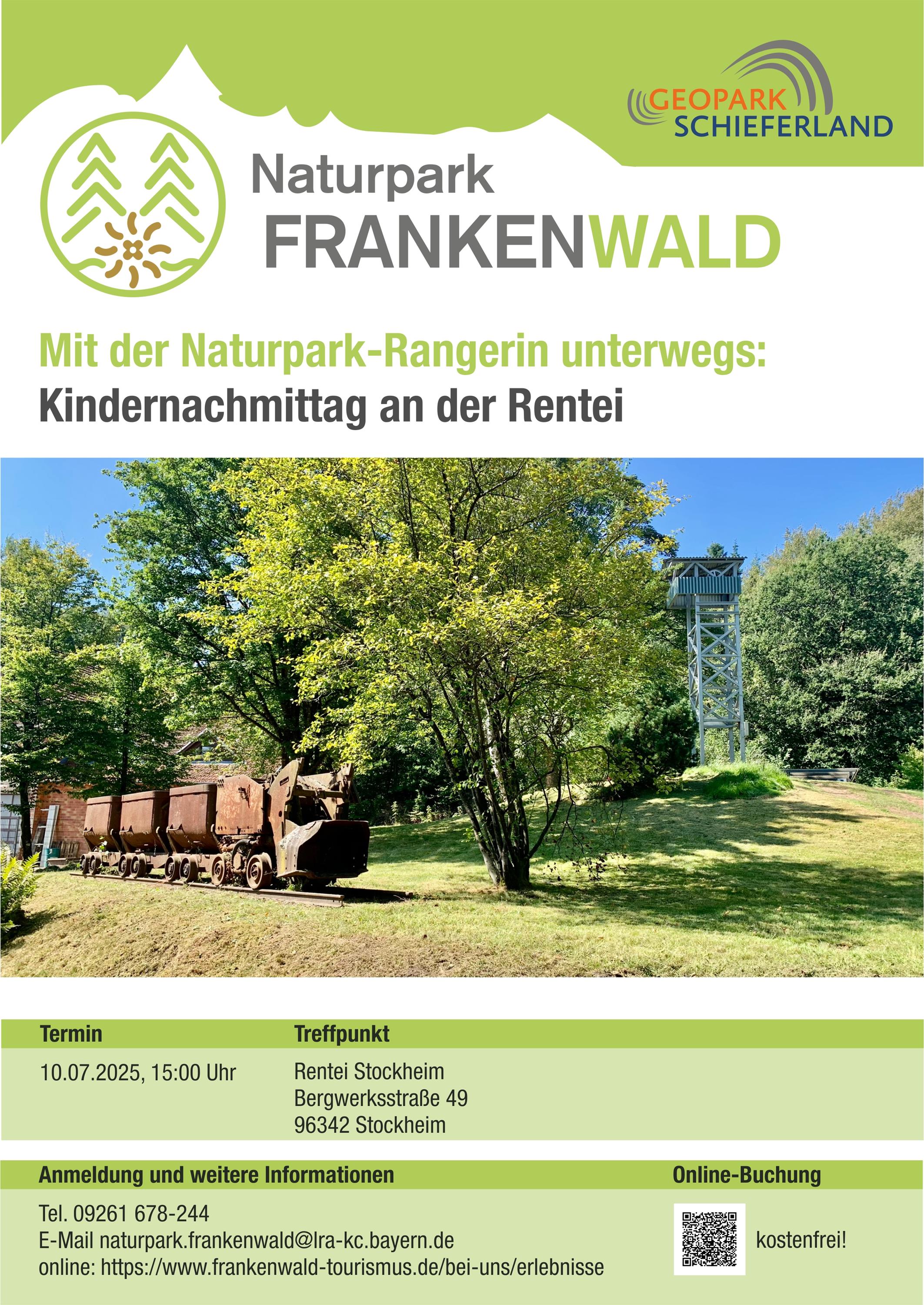 Naturpark Frankenwald Kindernachmittag Rentei Plakat Stockheim (1)