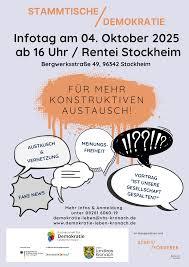 Die Partnerschaft Demokratie lädt ein zum Infotag Stammtische / Demokratie